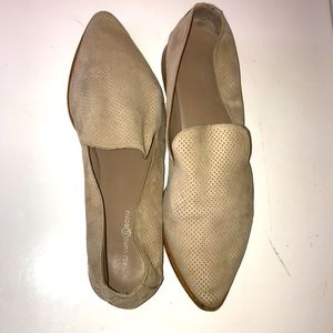 Treasure & Bond Kena Tan Perforated Suede Loafers size 10